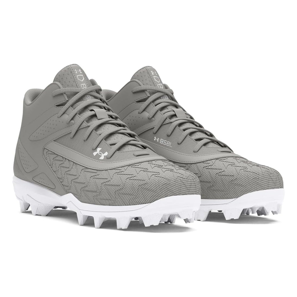 Spikes Beisbol Softbol Under Armour Leadoff 3.0 Mid Gris