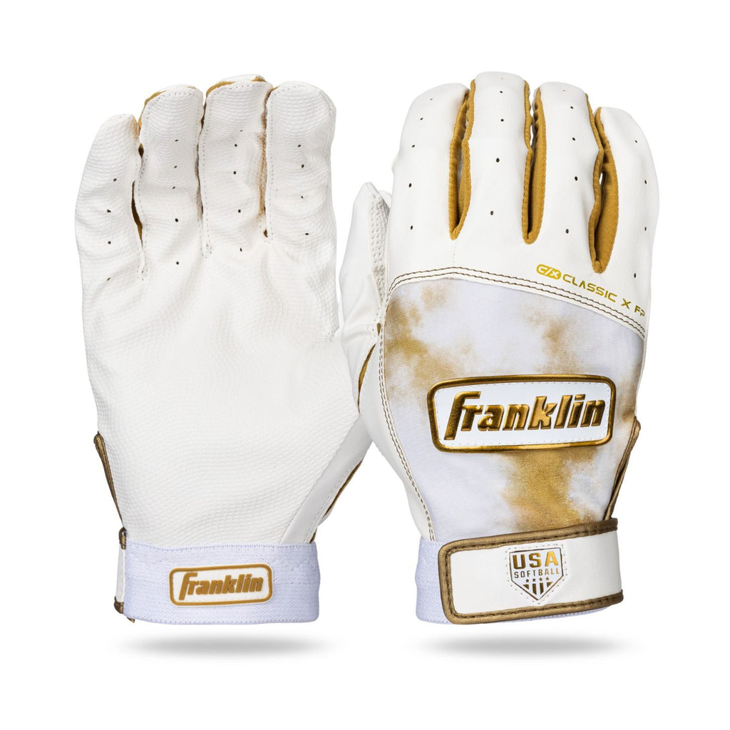 Guanteletas Beisbol Franklin Classic X Blanco Dorado NIÑA