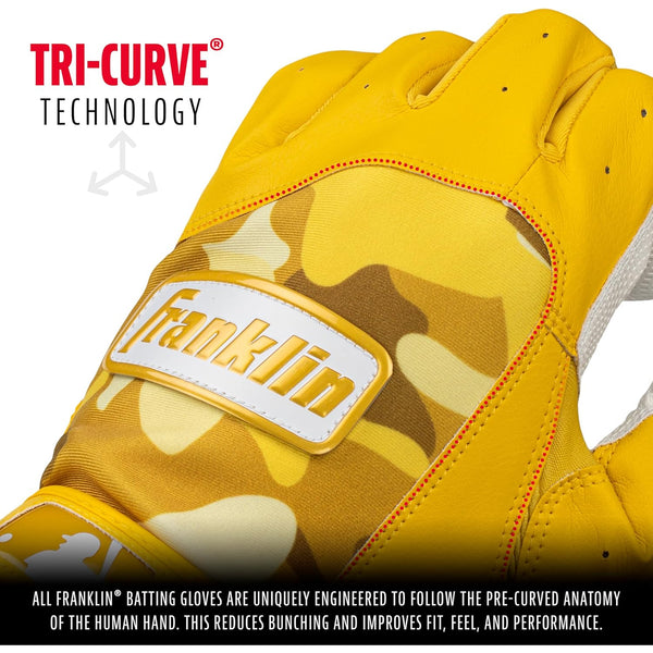Guanteletas Beisbol Franklin Digitek Amarillo Camu ADULTO