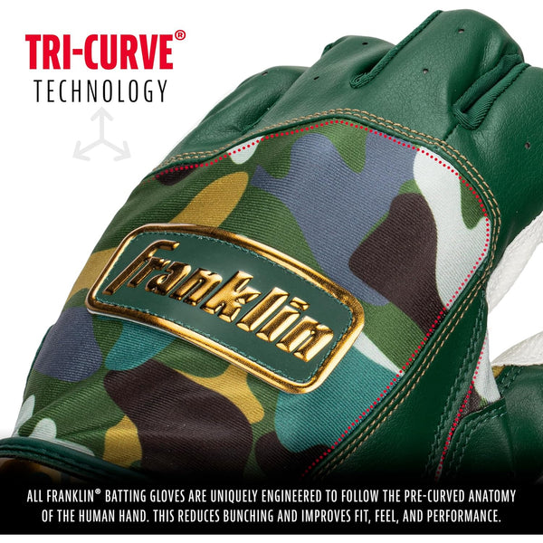 Guanteletas Beisbol Franklin Digitek Verde Camu ADULTO