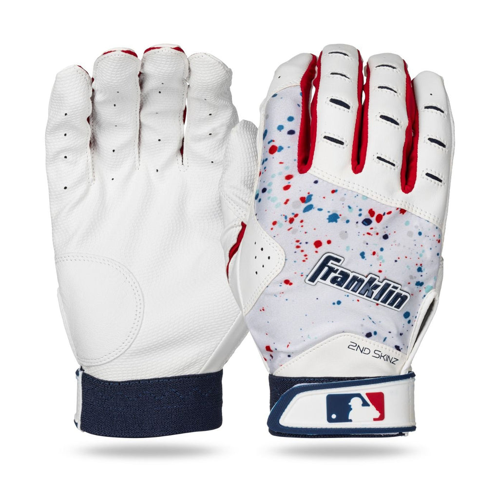 Guanteletas Beisbol Franklin 2ND Skinz Blanco Rojo ADULTO