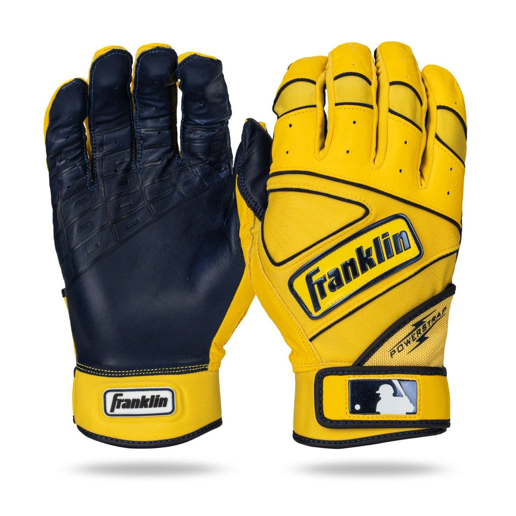 Guanteletas Beisbol Franklin Powerstrap Hi-Lite Amarillo Marino ADULTO