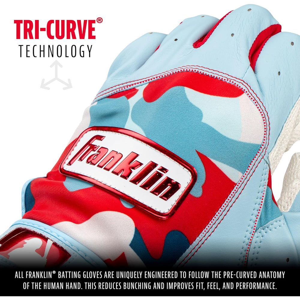 Guanteletas Beisbol Franklin Digitek Azul Rojo Camu INFANTIL