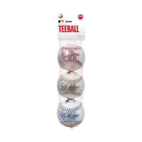 Set 3 Pelotas de Beisbol Infantil Franklin Soft Strike Chrome 9 in JUVENIL