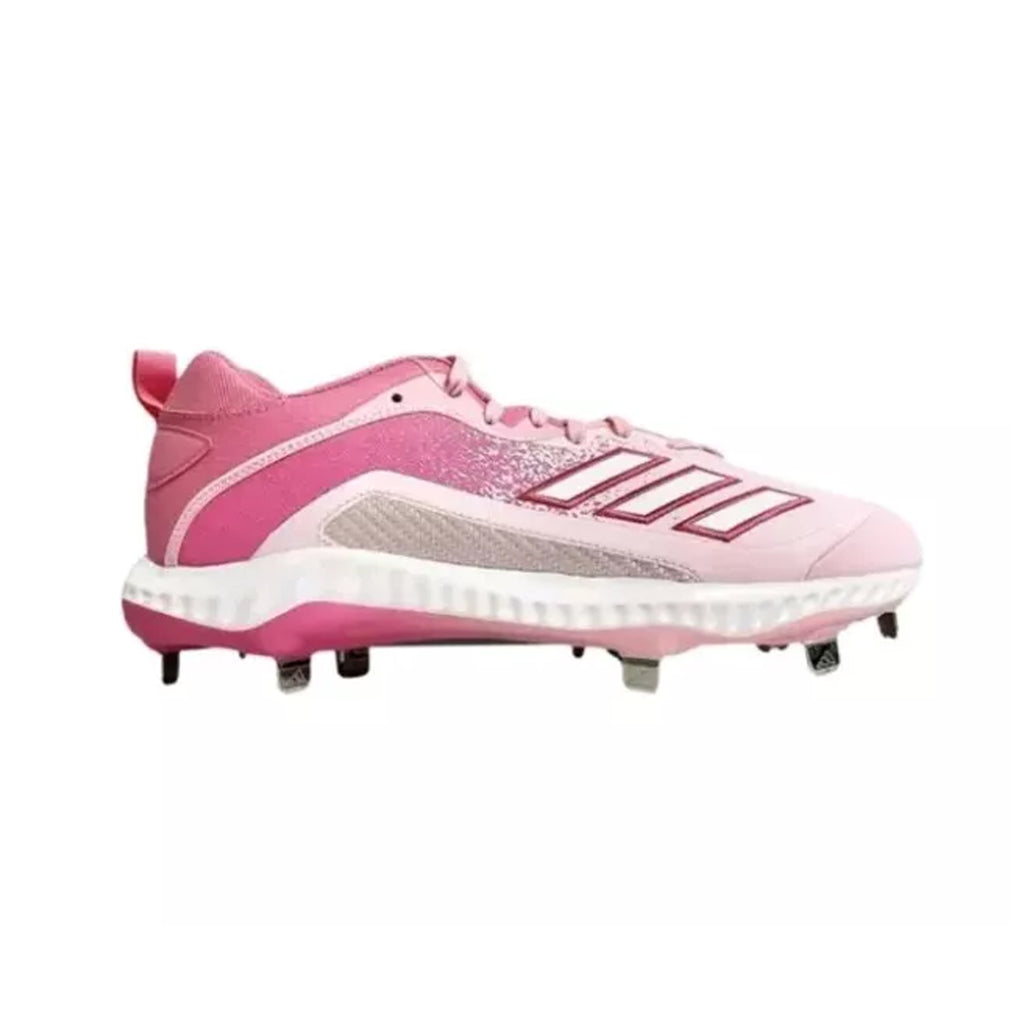 Spikes Beisbol Adidas Icon 6 Bounce Blanco Rosa