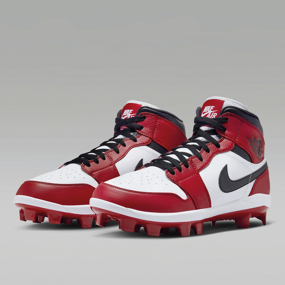 Spikes Beisbol Softbol Air Jordan 1 Retro MCS Blanco Rojo
