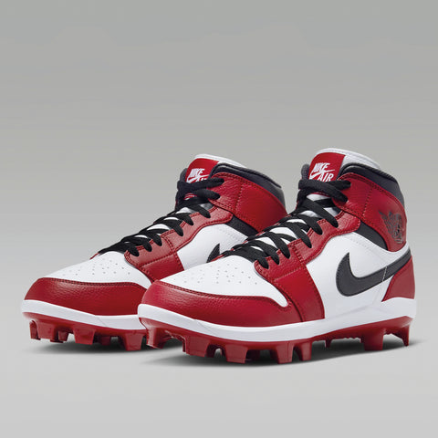Spikes Beisbol Softbol Air Jordan 1 Retro MCS Blanco Rojo