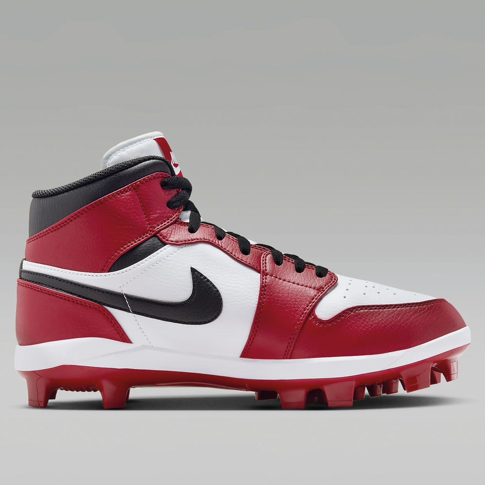 Spikes Beisbol Softbol Air Jordan 1 Retro MCS Blanco Rojo