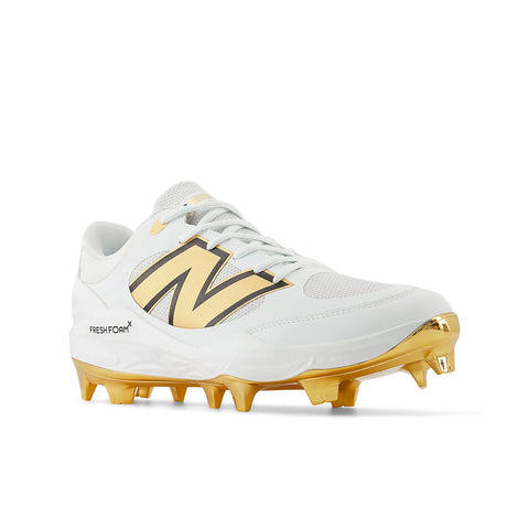 Spikes Beisbol Softbol New Balance Fresh Foam 3000 V7 Blanco Dorado