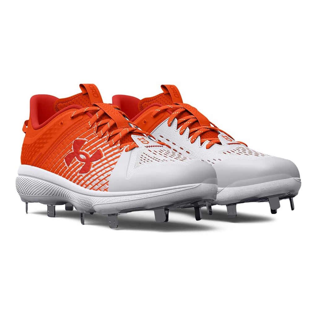 Spikes Beisbol Under Armour Yard Low MT Blanco Naranja