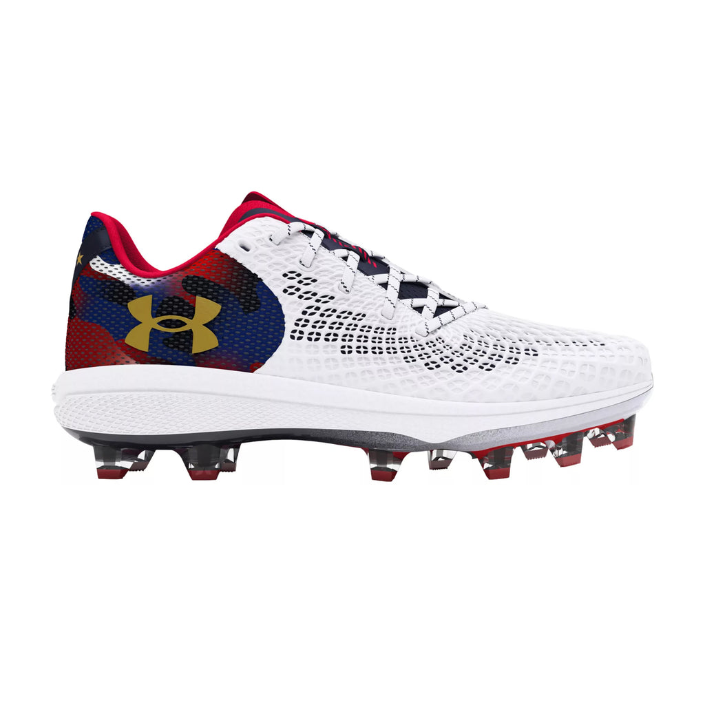Spikes Softbol Under Armour Glyde 2.0 MT TPU Blanco Marino Dama