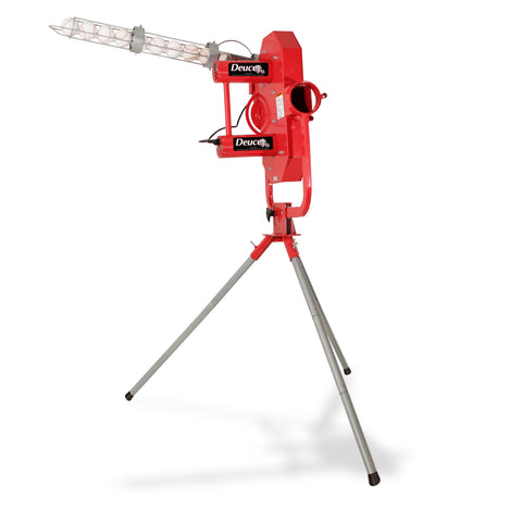 Maquina Entrenamiento Bateo Beisbol Deuce 75 MPH 2 Llantas Curveball Con Dispensador de Bolas Automático