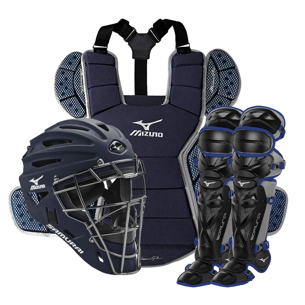 Equipo Catcher Beisbol Mizuno Samurai Azul Marino Adulto