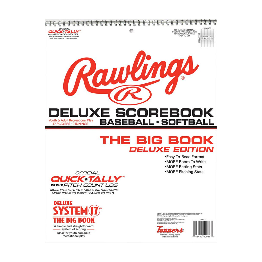 Box Score Beisbol Softbol Rawlings 17SBDLX Big Book 17 jugadores 9 entradas