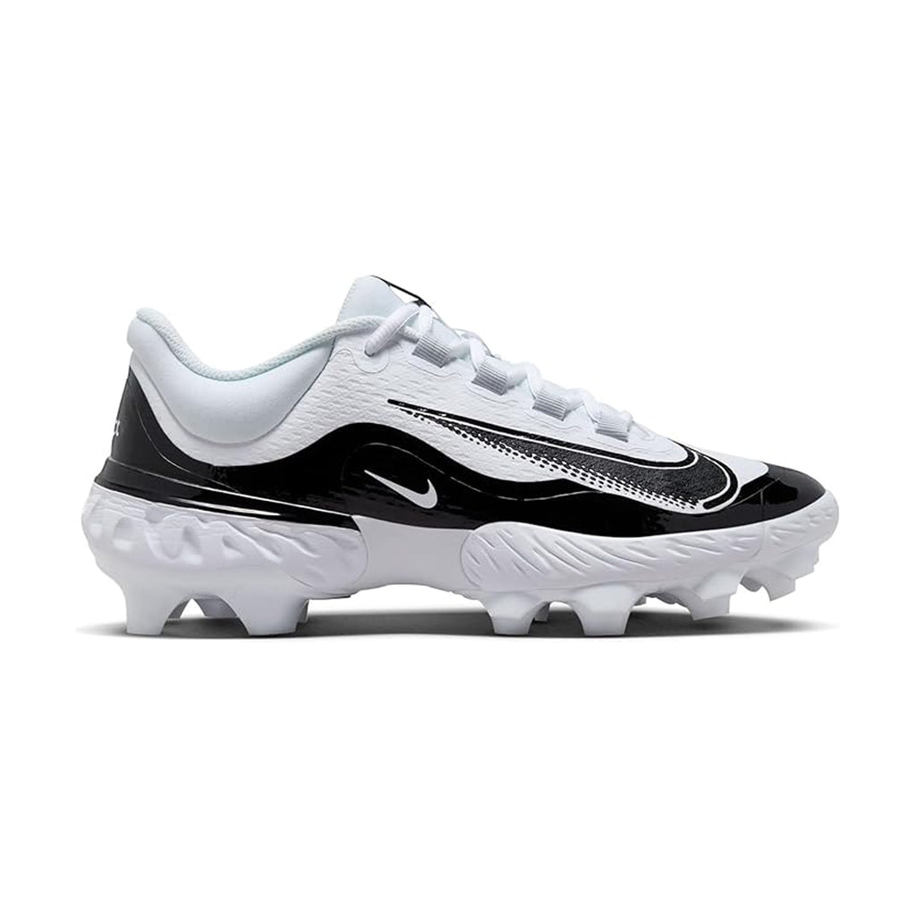 Spikes Beisbol Softbol Nike Alpha Huarache Elite 4 Low MCS Blanco Negro