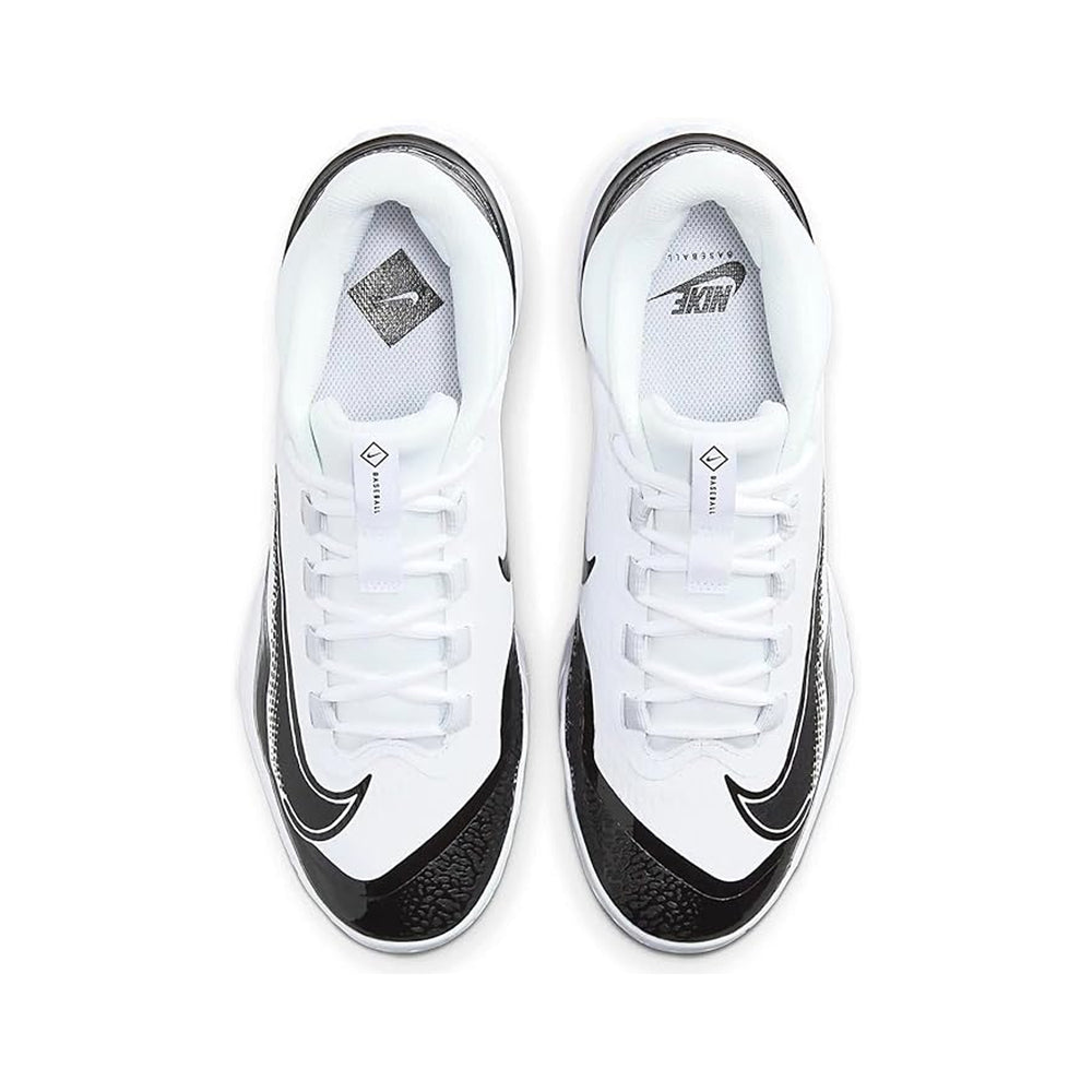 Spikes Beisbol Softbol Nike Alpha Huarache Elite 4 Low MCS Blanco Negro