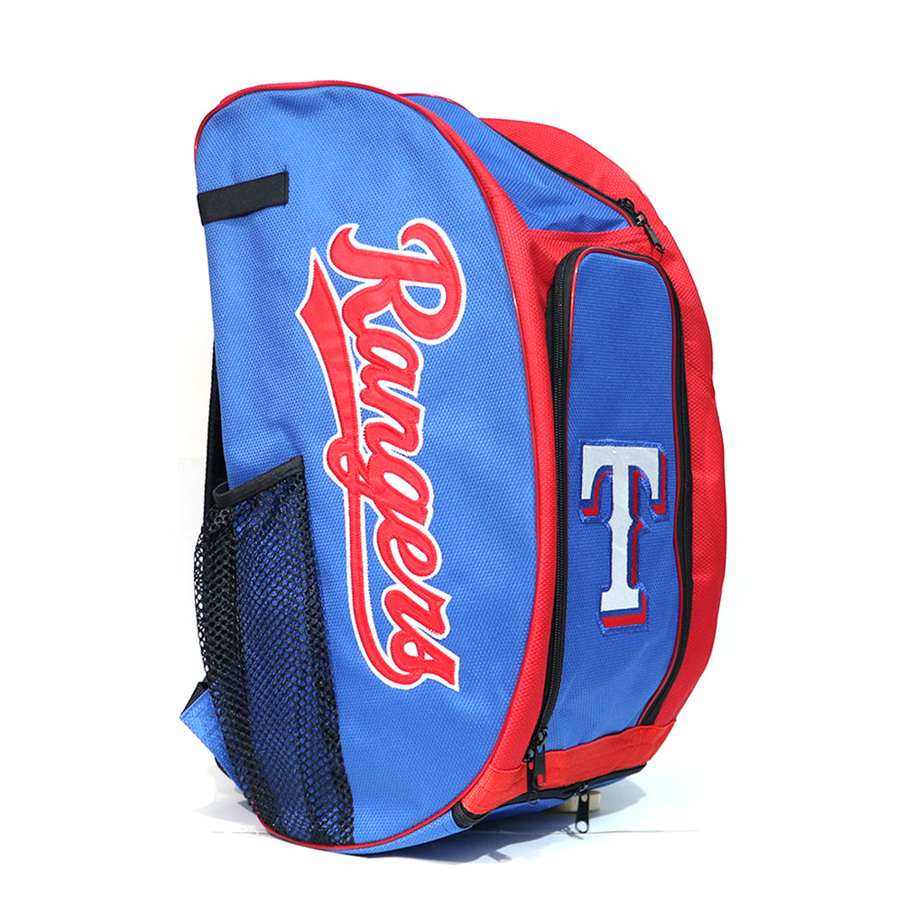 Back Pack Beisbol Softbol BS Rangers Azul Rojo Infantil