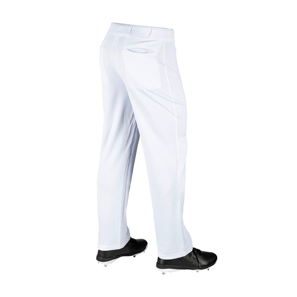 Pantalon Beisbol Softbol Champro Ajuste Relajado Con Fondo Abierto BP4U Blanco Largo Adulto