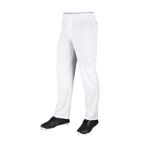 Pantalon Beisbol Softbol Champro Ajuste Relajado Con Fondo Abierto BP4U Blanco Largo Adulto