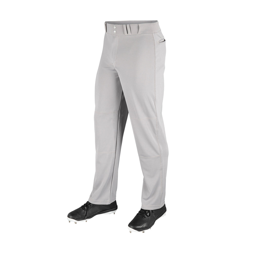 Pantalon Beisbol Softbol Champro Ajuste Relajado Con Fondo Abierto BP4U Gris Largo Adulto