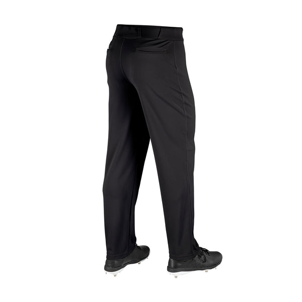 Pantalon Beisbol Softbol Champro Ajuste Relajado Con Fondo Abierto BP4U Negro Largo Adulto