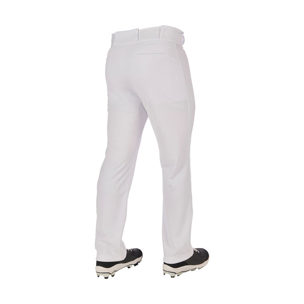 Pantalon Beisbol Softbol Champro MVP Triple Corona 2.0 Fondo Abierto BP60 Blanco Largo Adulto