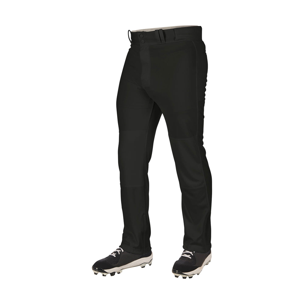 Pantalon Beisbol Softbol Champro MVP Triple Corona 2.0 Fondo Abierto BP60 Negro Largo Infantil
