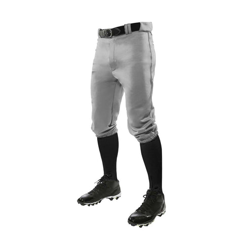 Pantalon Beisbol Softbol Champro MVP BP42 Gris Corto Infantil