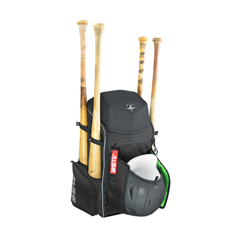 Back Pack Beisbol Softbol All Star MVP PRO Protective Locker Style BB-MVP-BP-BK ADULTO