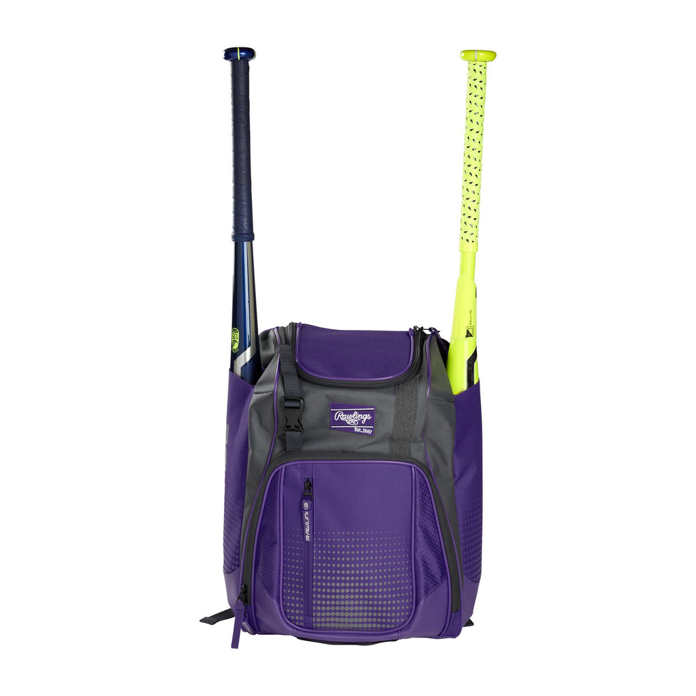 Backpack Mochila Beisbol Softbol Rawlings Franchise Morado Infantil