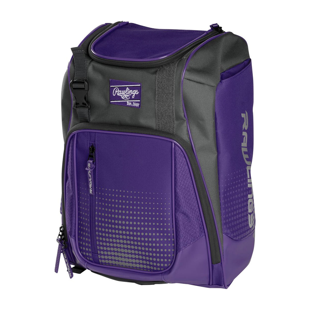 Backpack Mochila Beisbol Softbol Rawlings Franchise Morado Infantil