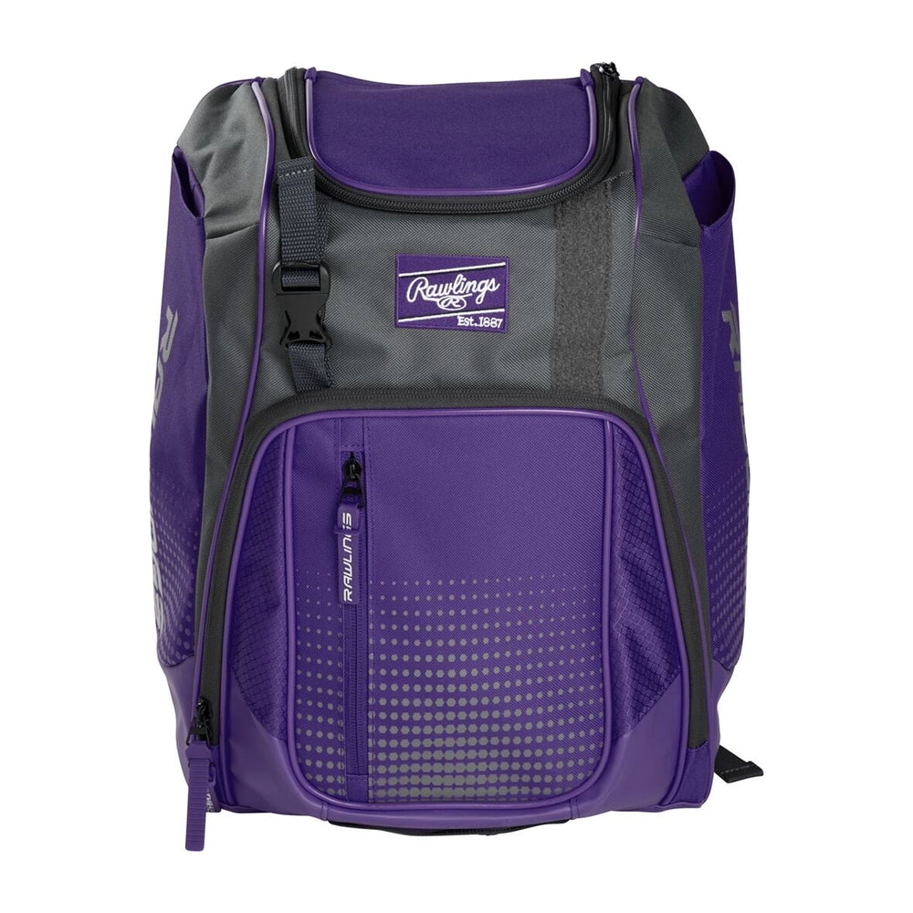 Backpack Mochila Beisbol Softbol Rawlings Franchise Morado Infantil