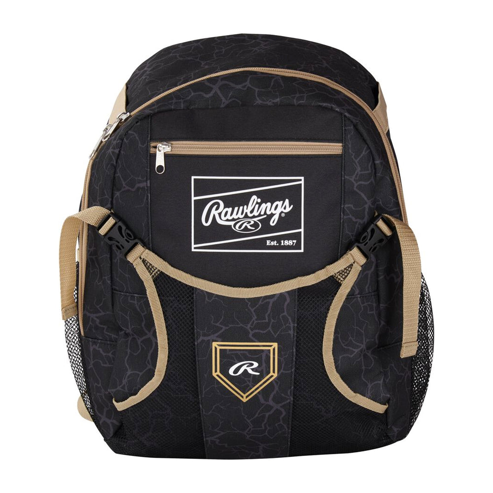 Backpack Mochila Beisbol Softbol Rawlings Negro 3 a 5 años