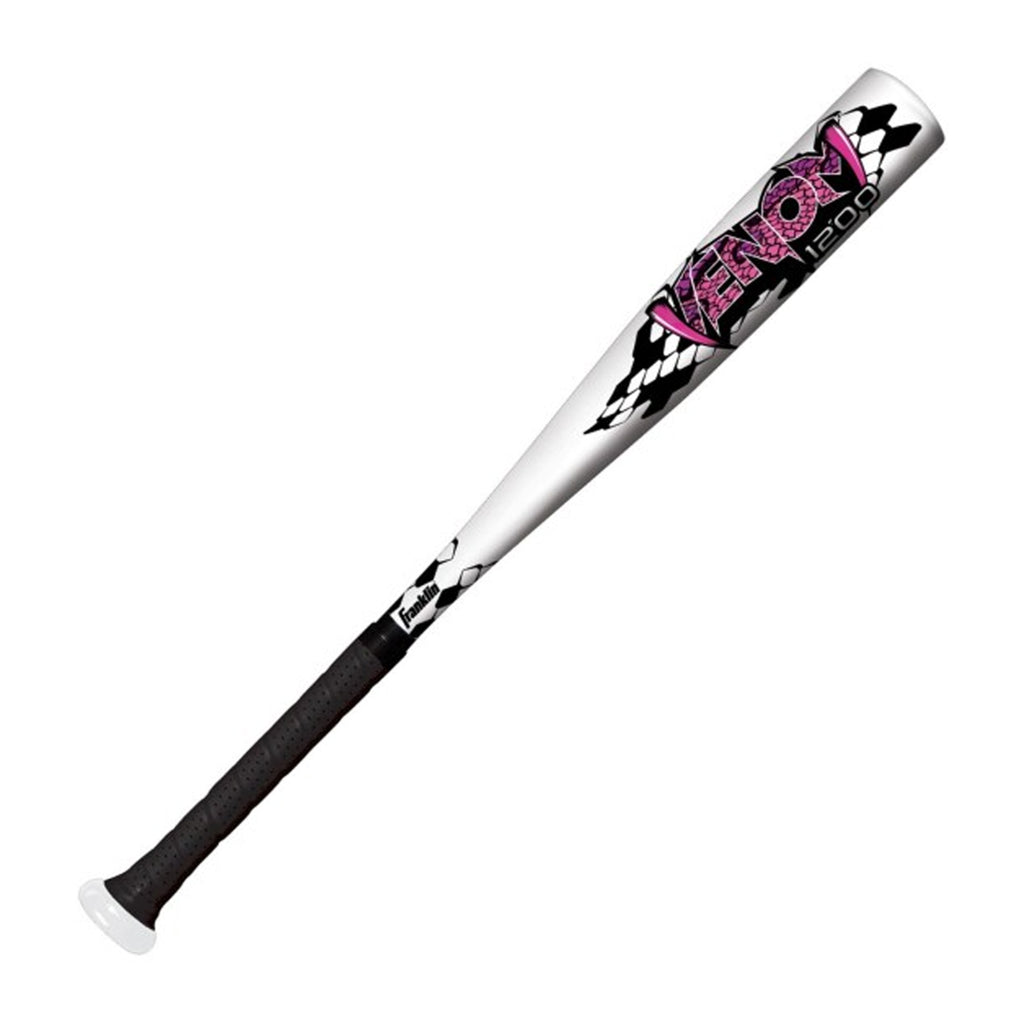 Bat Beisbol Franklin Venom 1200 (-12) Blanco Negro Pañalitos 3 a 5 años