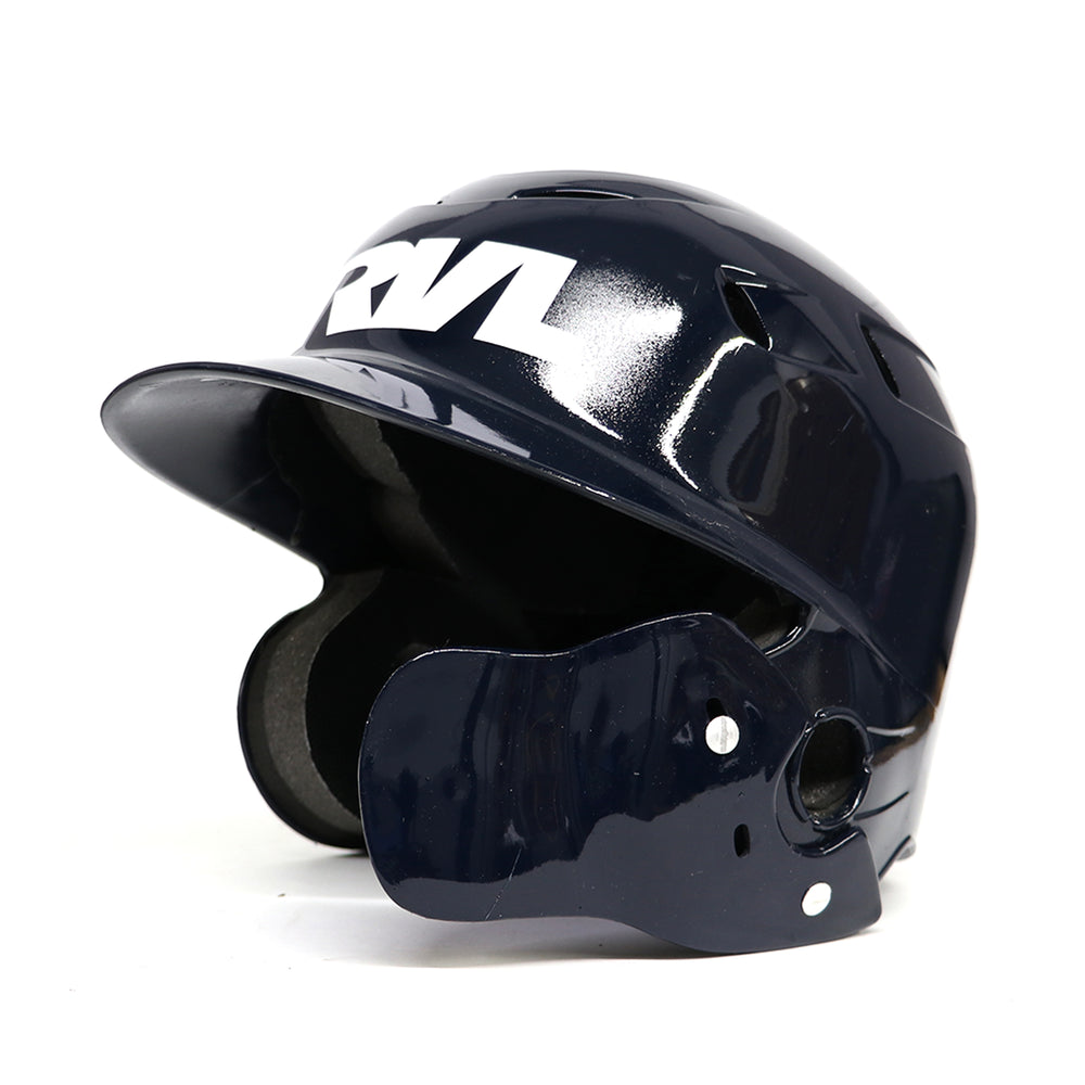 Casco Beisbol RVL Dos Orejas Negro Con Protector Mandibula ADULTO