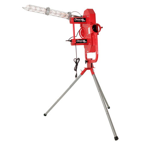Maquina Entrenamiento Bateo Beisbol Deuce 95 MPH 2 Llantas Curveball Con Dispensador de Bolas Automático
