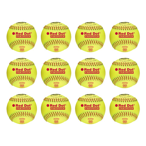 Docena Pelota Softbol Fastpitch Red Dot USA Rawlings PX11RYLA 11 in