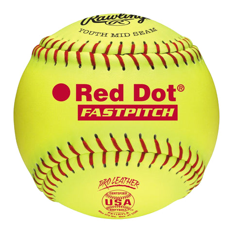 Docena Pelota Softbol Fastpitch Red Dot USA Rawlings PX11RYLA 11 in