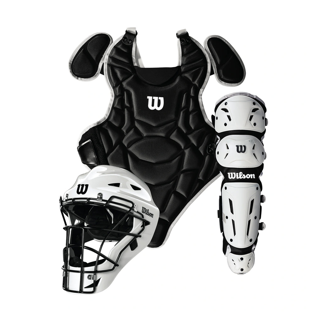 Equipo de Catcher Beisbol Wilson EZ Gear 2.0 Pañalitos Negro (5 a 7 años)