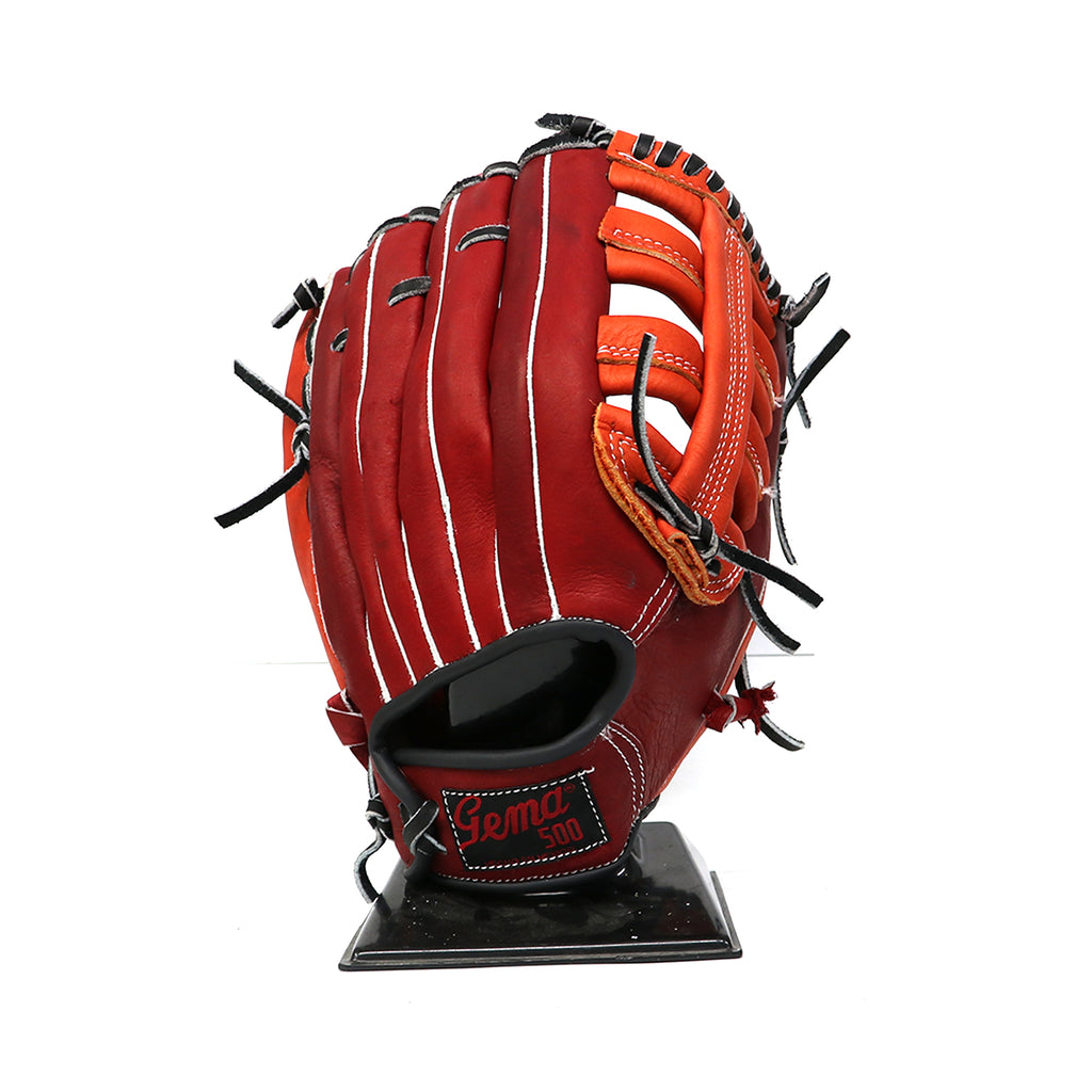 Guante Beisbol Softbol Gema 500 Rojo Naranja 14 in ADULTO