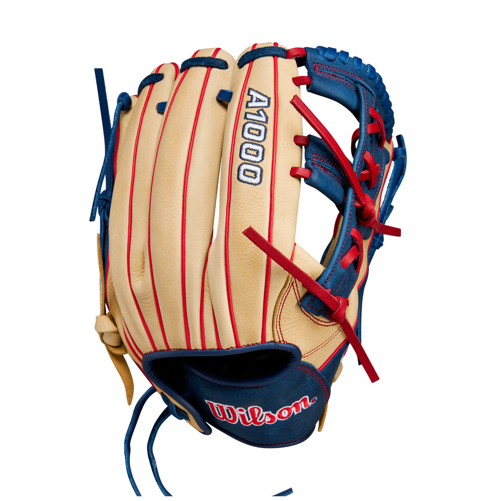 Guante Beisbol Wilson A1000 1912 2024 Crema Azul 12 in