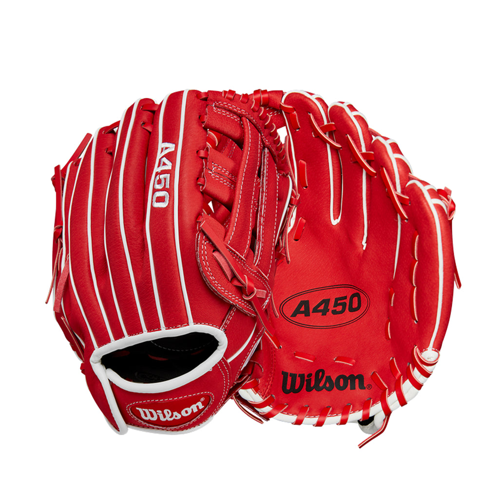 Guante Beisbol Wilson A450 Rojo 11 in