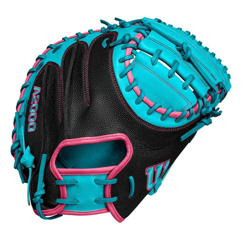 Guante Para Catcher Beisbol Wilson A200 WBW10227433 Negro Aqua 33 in