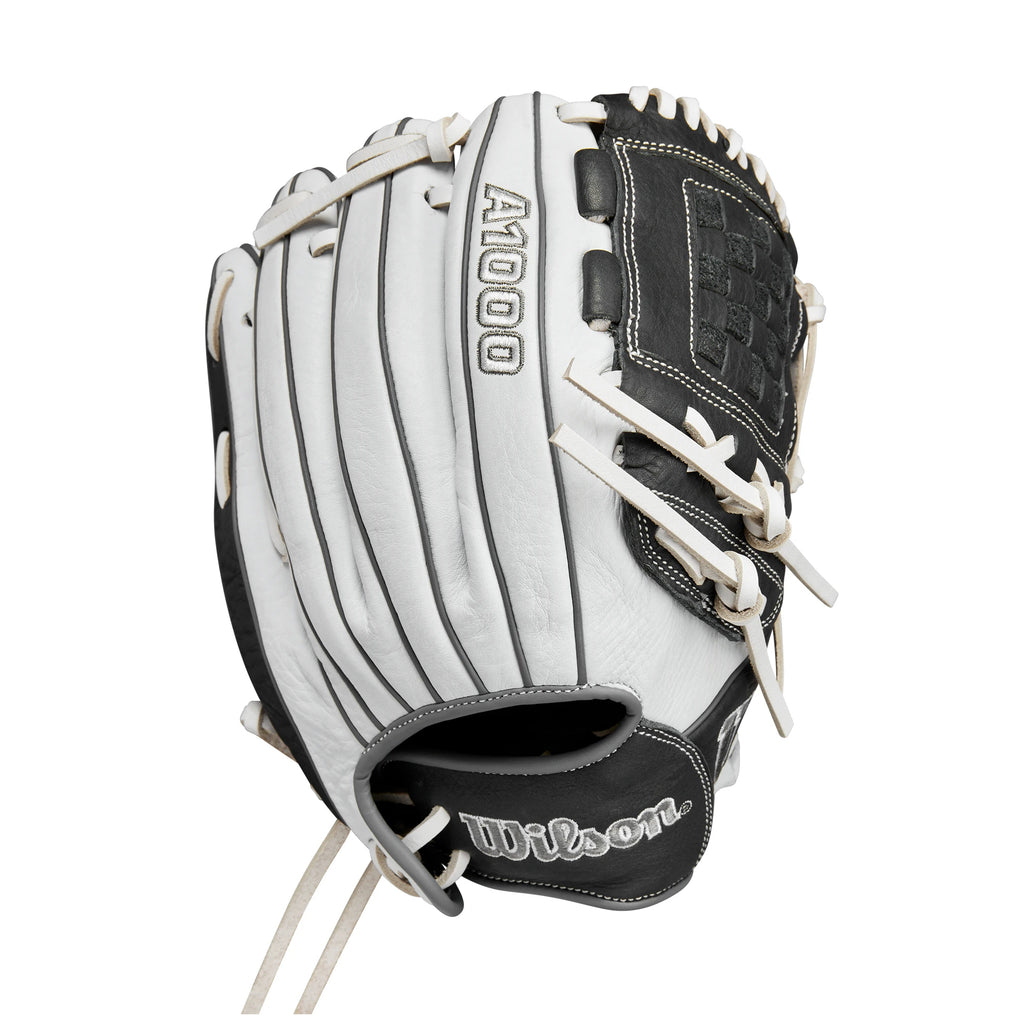 Guante Softbol Wilson A1000 P12 Negro Blanco 12 in