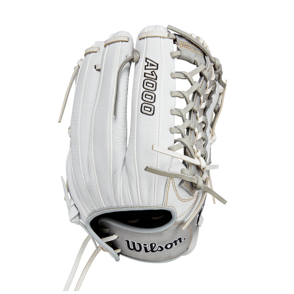 Guante Softbol Wilson A1000 T125 Gris Blanco 12.5 in