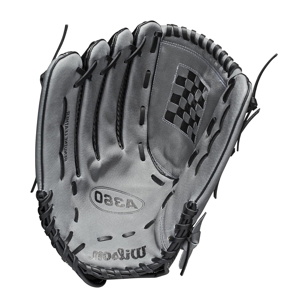 Guante Softbol Wilson A360 SP1421 Negro Gris 14 in ZURDO