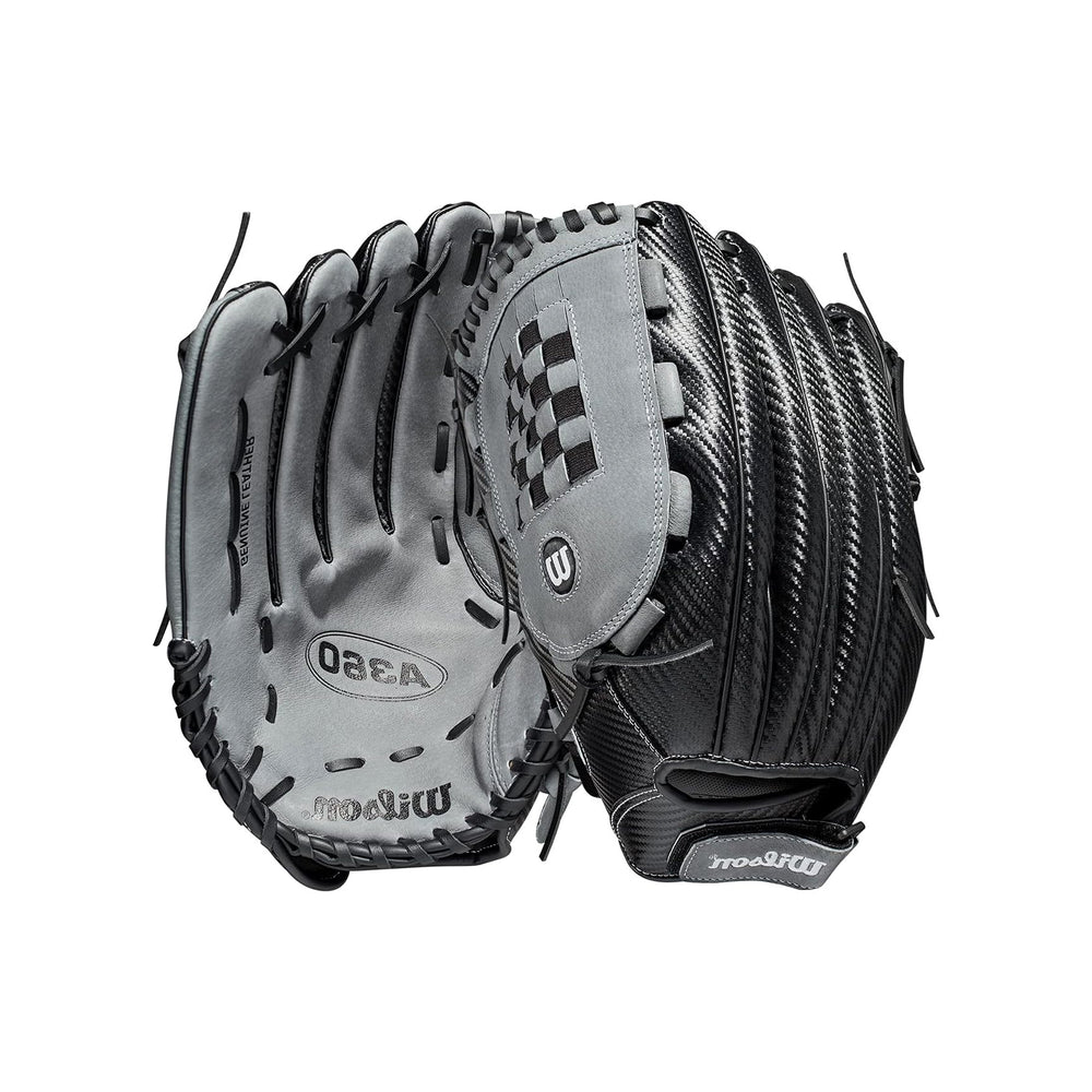 Guante Softbol Wilson A360 SP1421 Negro Gris 14 in ZURDO