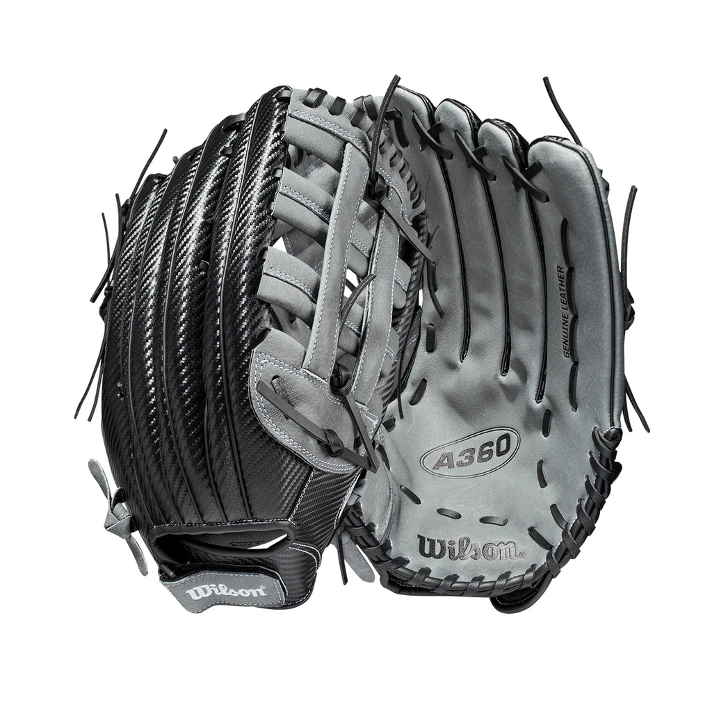 Guante Softbol Wilson A360 SP1521 Negro Gris 15 in