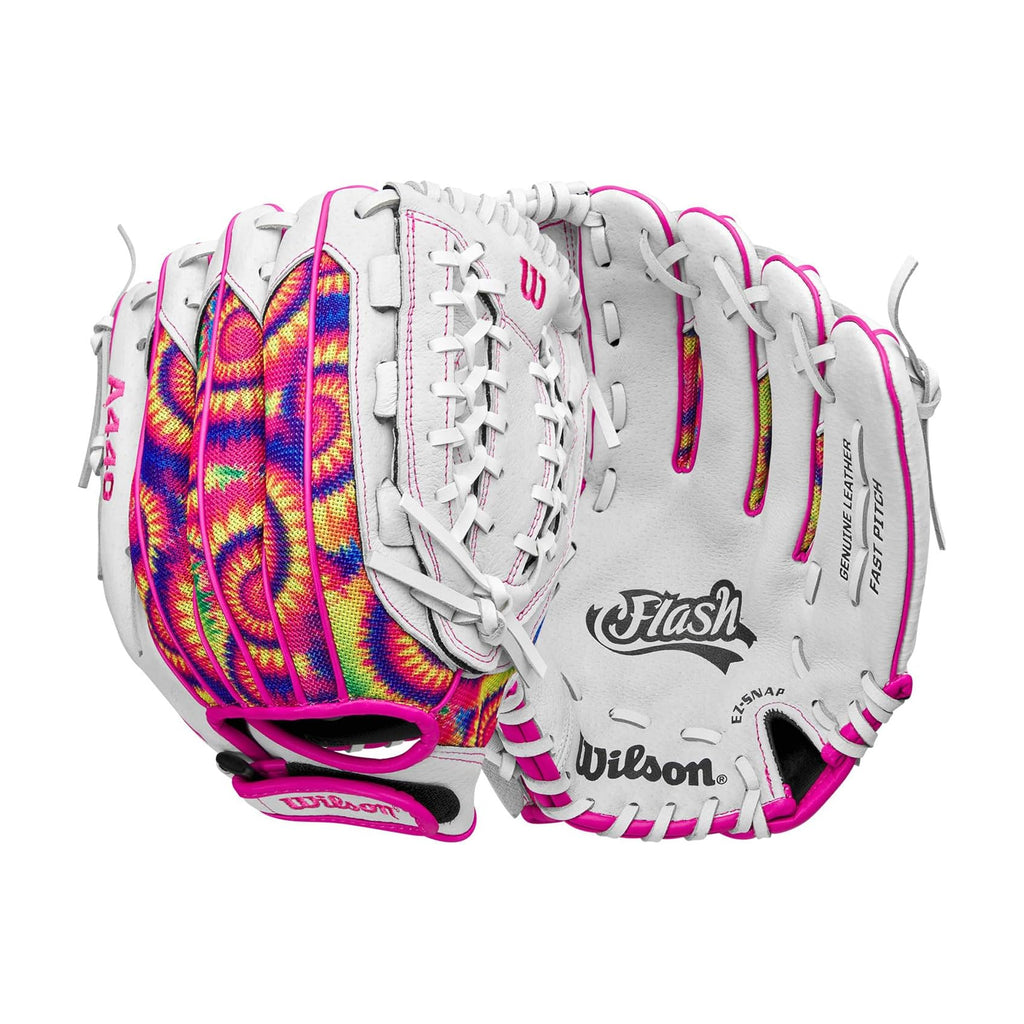 Guante Softbol Wilson A440 Flash Blanco TieDye Rosa 12 in