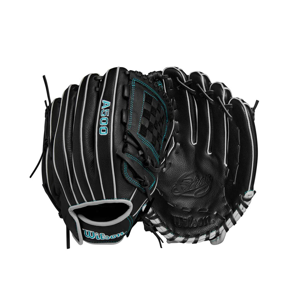 Guante Softbol Wilson A500 Siren Negro Teal 12 in